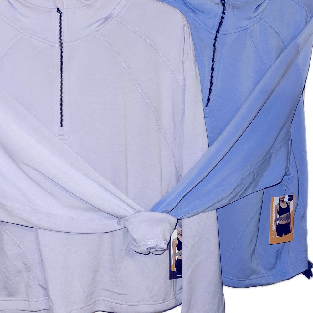 Quarter Zip Hoodie Lavender or Light Blue Size XXXL (22)